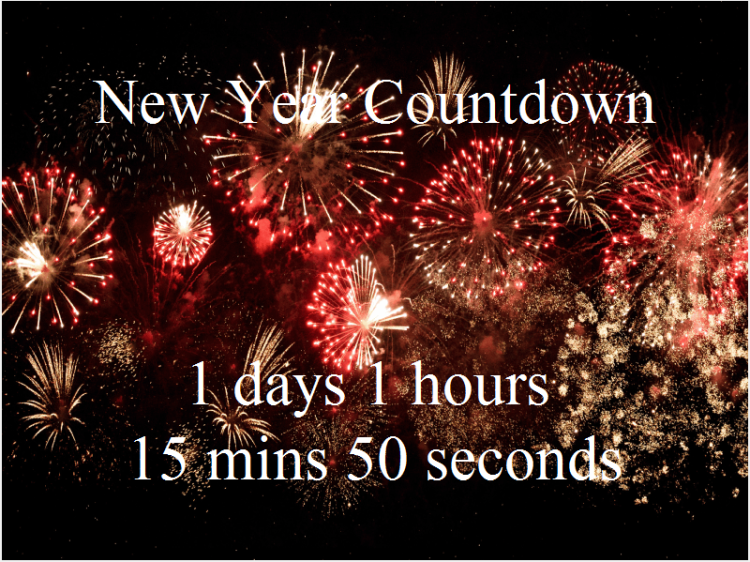 Simple New Year Countdown In Python Free Source Code | SourceCodester